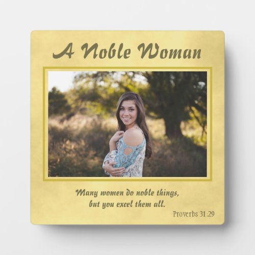 Proverbs 31 Woman Photo  Plaque