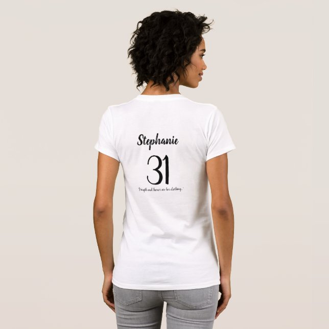 Proverbs 31 Woman T-Shirt (Back Full)