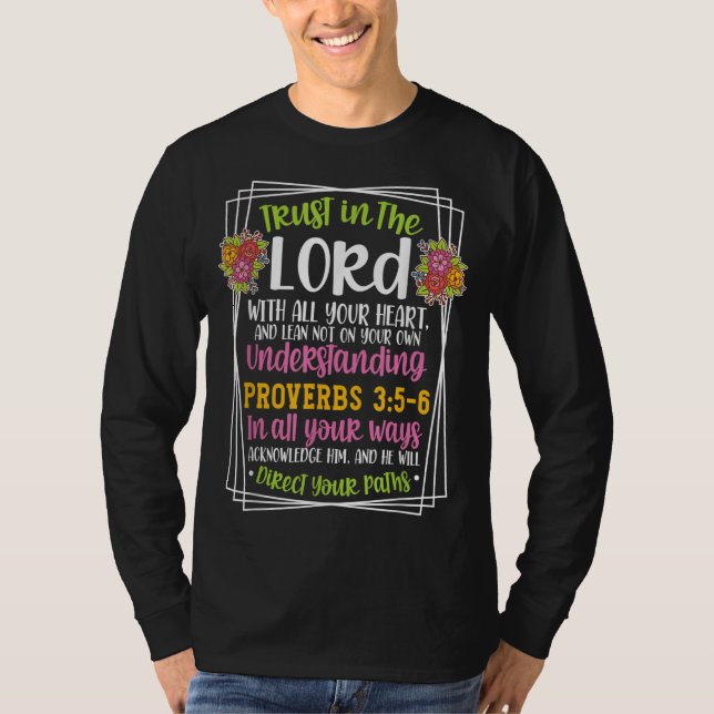 Proverbs 35-6 Bible Verse Religious Christian Men  T-Shirt (Front)