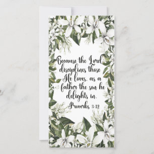 Proverbs 3:12, Watercolor Bible verse bookmark