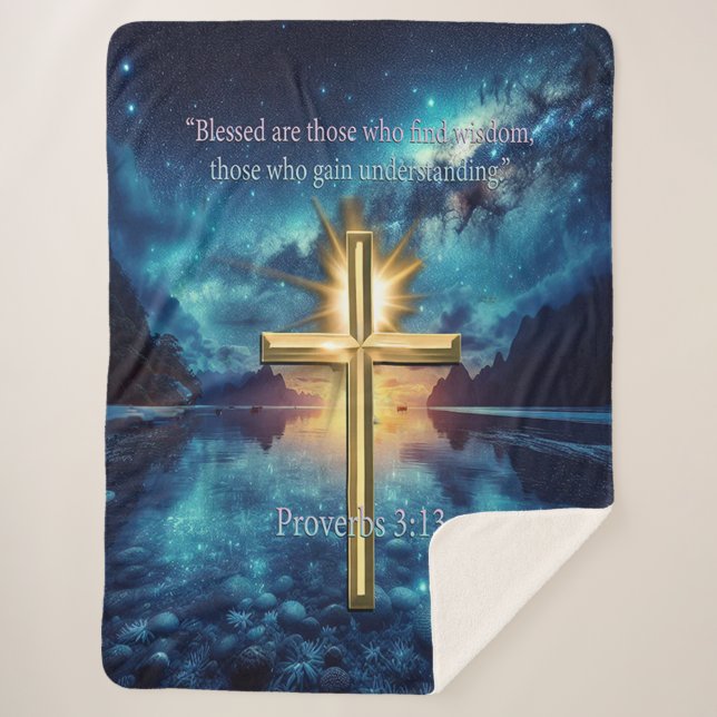 Proverbs 3:13 sherpa blanket (Front)
