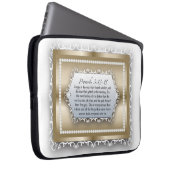 Proverbs 3:13 Wisdom Gold Bride of Christ Laptop Sleeve (Front Right)