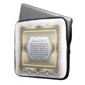 Proverbs 3:13 Wisdom Gold Bride of Christ Laptop Sleeve (Front Left)