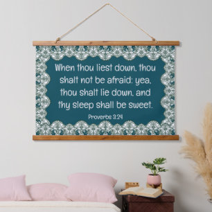 Proverbs 3:24 hanging tapestry