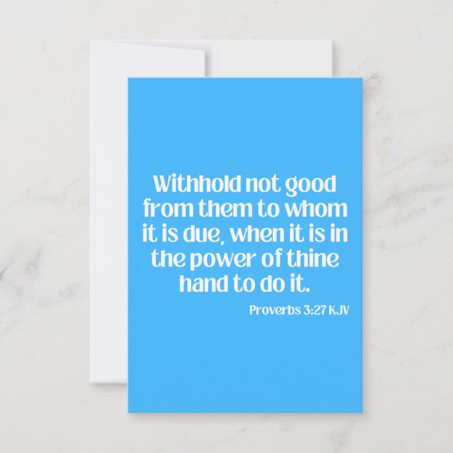 Proverbs 3:27 KJV Bible Scripture Greeting Card (Front)