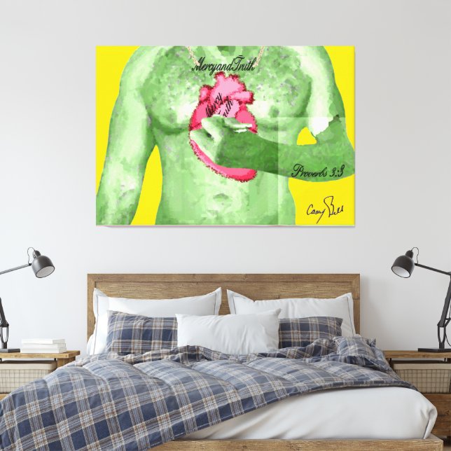 Proverbs 3:3 Art Canvas Print (Insitu(Bedroom))