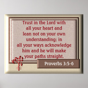 Proverbs 3:5-6 ~~art print