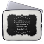 Proverbs 3:5-6 Bible Verse Custom Christian Gift Laptop Sleeve