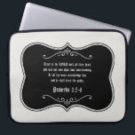 Proverbs 3:5-6 Bible Verse Custom Christian Gift Laptop Sleeve<br><div class="desc">This is such a beautiful Bible verse. This is a wonderful gift to show your faith in Jesus, or to share it with someone you love.</div>