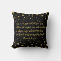 Proverbs 3:5-6 Bible Verse Pillow