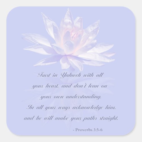 Proverbs 35_6  Bible Verse Quote Square Sticker