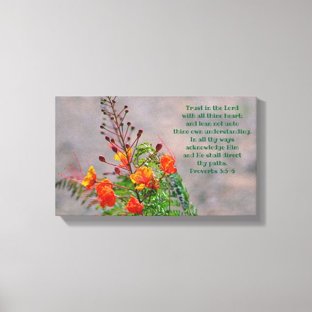 Proverbs 3:5-6 canvas print (Front)