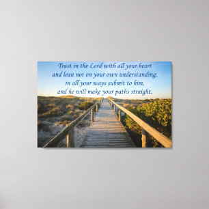 Proverbs 3:5-6 canvas print