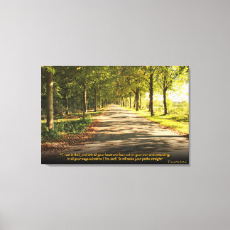 Proverbs 3:5-6 Christian Bible Verse Canvas Art