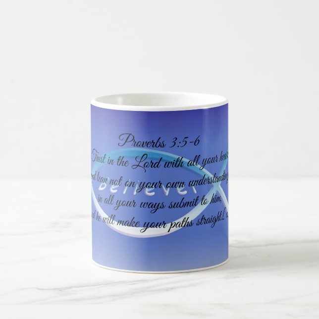 Proverbs 3:5-6 coffee mug (Center)