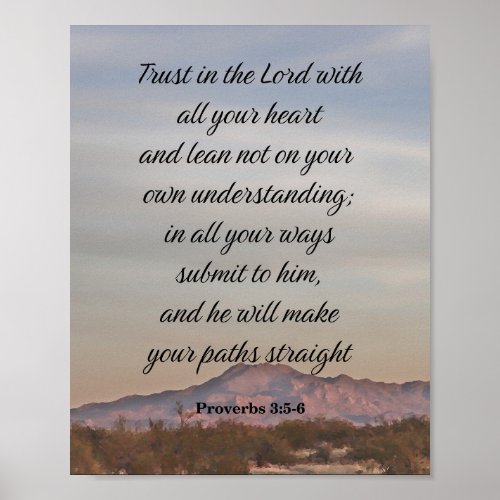 Proverbs 35_6 Inspirational Bible Verse Poster