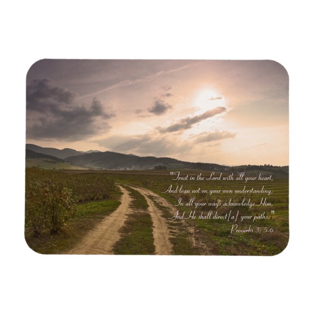 Proverbs 3; 5-6 - Inspirational Magnet (Horizontal)