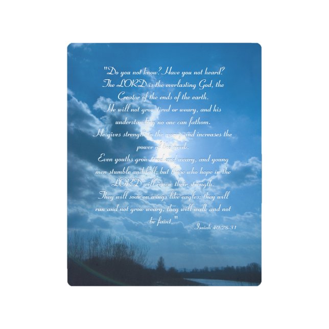 Proverbs 3; 5-6 | Inspirational Metal Print (Front)