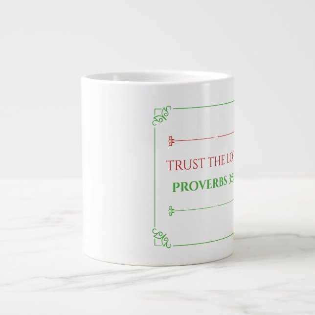 Proverbs 3:5,6  Jumbo Mug (Front)