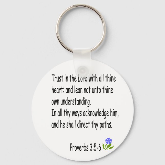 Proverbs 3 :5-6 key chain (Front)