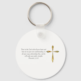 Proverbs 3:5-6 keychain
