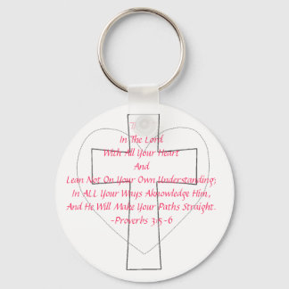 Proverbs 3:5-6 keychain
