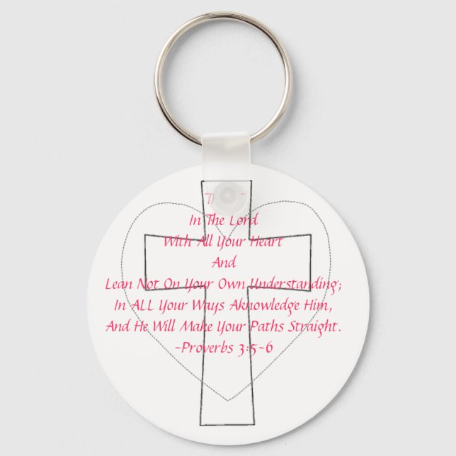 Proverbs 3:5-6 keychain (Front)