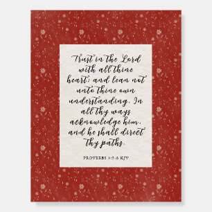 Proverbs 3:5-6 KJV Bible Verse Image  Foam Board
