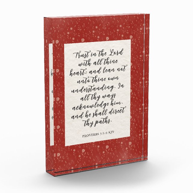 Proverbs 3:5-6 KJV Bible Verse Image  Photo Block (Left)