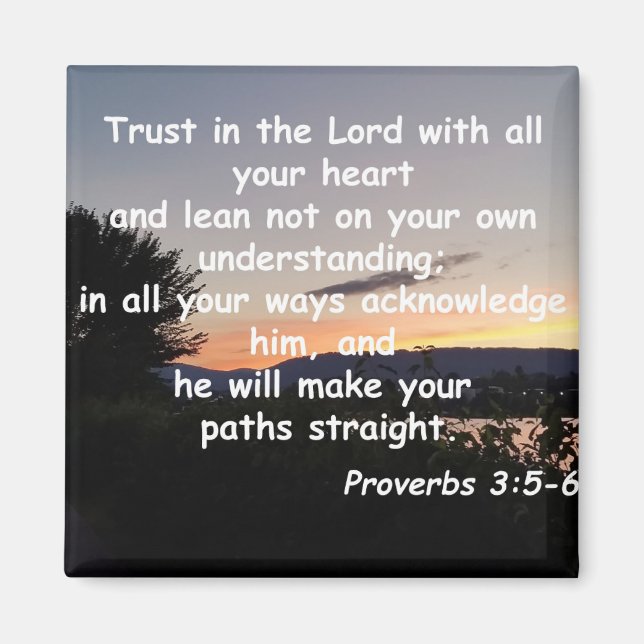 Proverbs 3:5-6 magnet (Front)