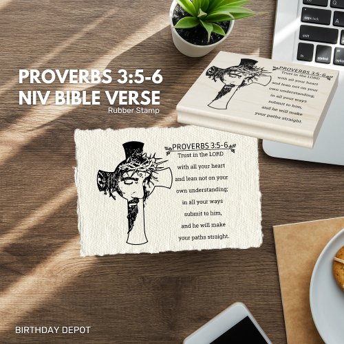 Proverbs 35_6 NIV Bible Verse Rubber Stamp