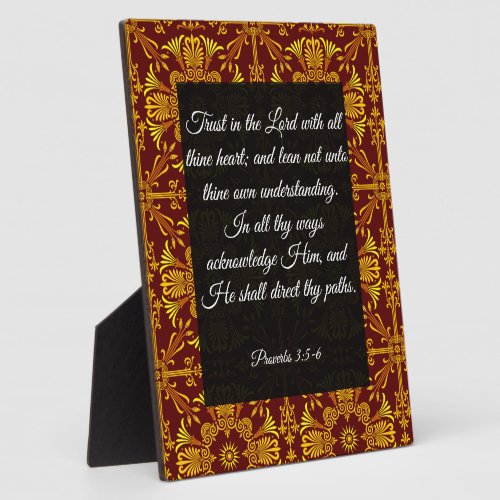 Proverbs 35_6 Plaque with Easel
