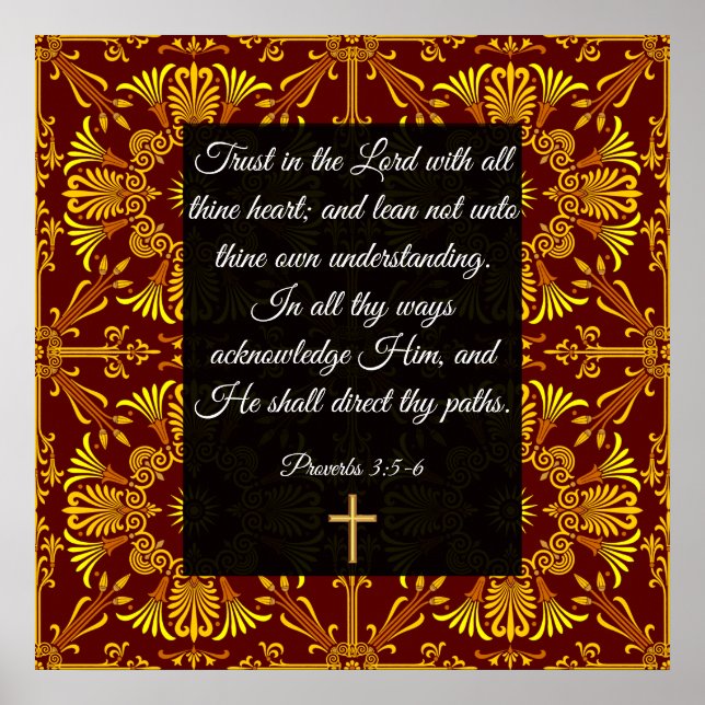 Proverbs 3:5-6 poster (Front)