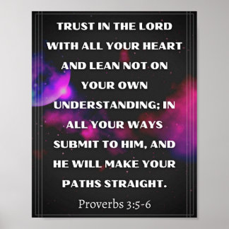 Proverbs 3:5-6 poster