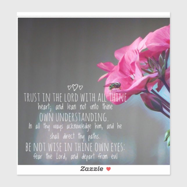 Proverbs 3:5-6 sticker (Sheet)