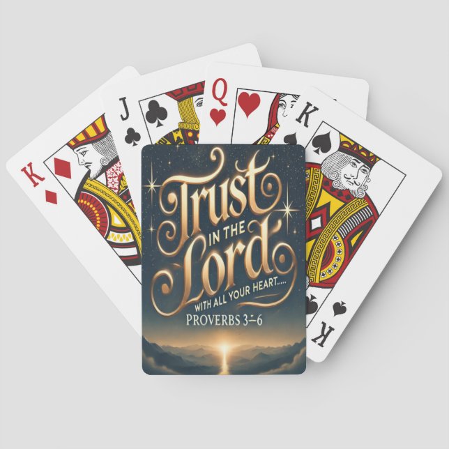 Proverbs 3:5-6 Trust and Light Poker Cards (Back)