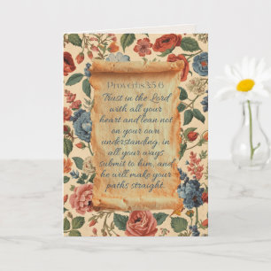 Proverbs 3:5–6 Trust in the Lord Bible Verse  Card