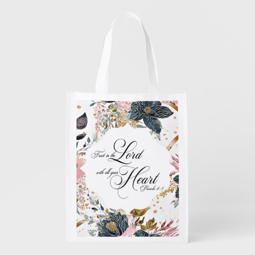 Proverbs 35_6 Trust in the Lord Bible Verse  Grocery Bag