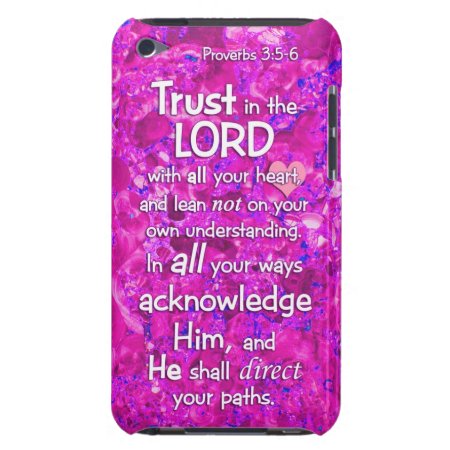 Proverbs 3:5-6 Trust In The Lord Bible Verse Quote Ipod Case-mate Case