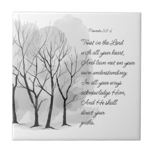 Proverbs 3:5-6 Trust in the Lord Ceramic Tile