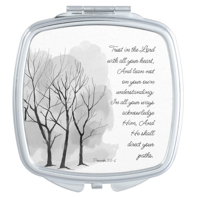 Proverbs 3:5-6 Trust in the Lord Compact Mirror (Front)
