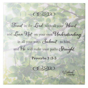 Proverbs 3:5-6 Trust in the Lord Decorative Tile