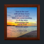 Proverbs 3:5-6 Trust in the LORD Keepsake Box<br><div class="desc">This item features the verse from Proverbs 3:5-6 "Trust in the Lord with all thine heart; and lean not unto thine own understanding. In all thy ways acknowledge him,  and he shall direct thy paths."</div>