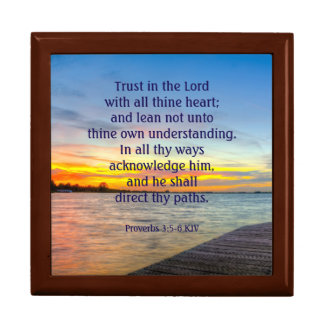 Proverbs 3:5-6 Trust in the LORD Keepsake Box
