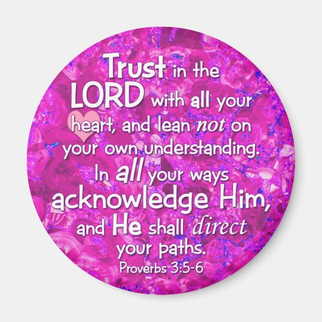 Proverbs 3:5-6 Trust in the Lord Magnet (Front)