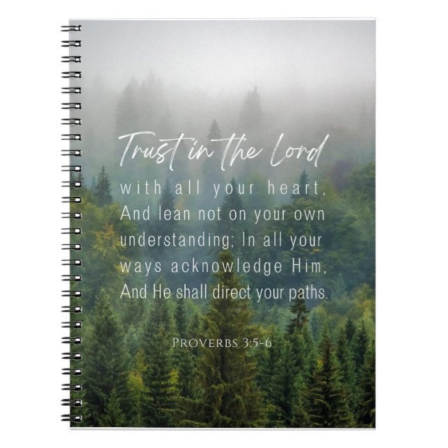 Proverbs 3:5-6 Trust in the Lord Notebook (Front)