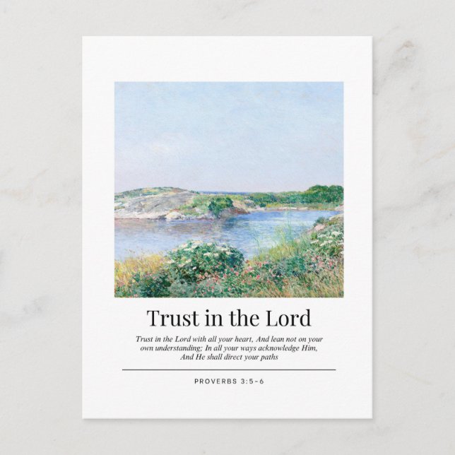 Proverbs 3:5-6 Trust in the Lord Postcard (Front)