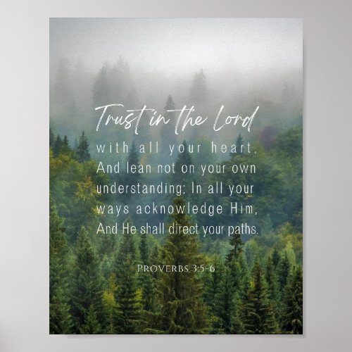 Proverbs 35_6 Trust in the Lord Poster