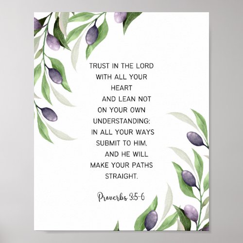 Proverbs 35_6 Trust in the Lord Poster