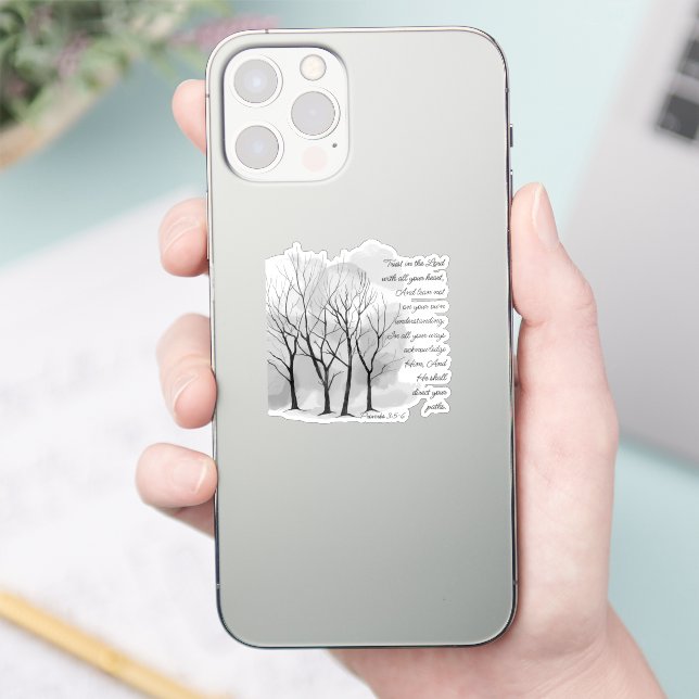 Proverbs 3:5-6 Trust in the Lord Sticker (Phone)